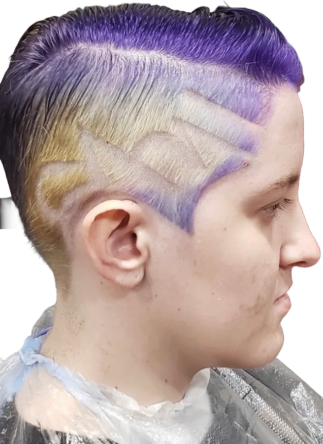 Color and a custom razor design on the side by Mr. P